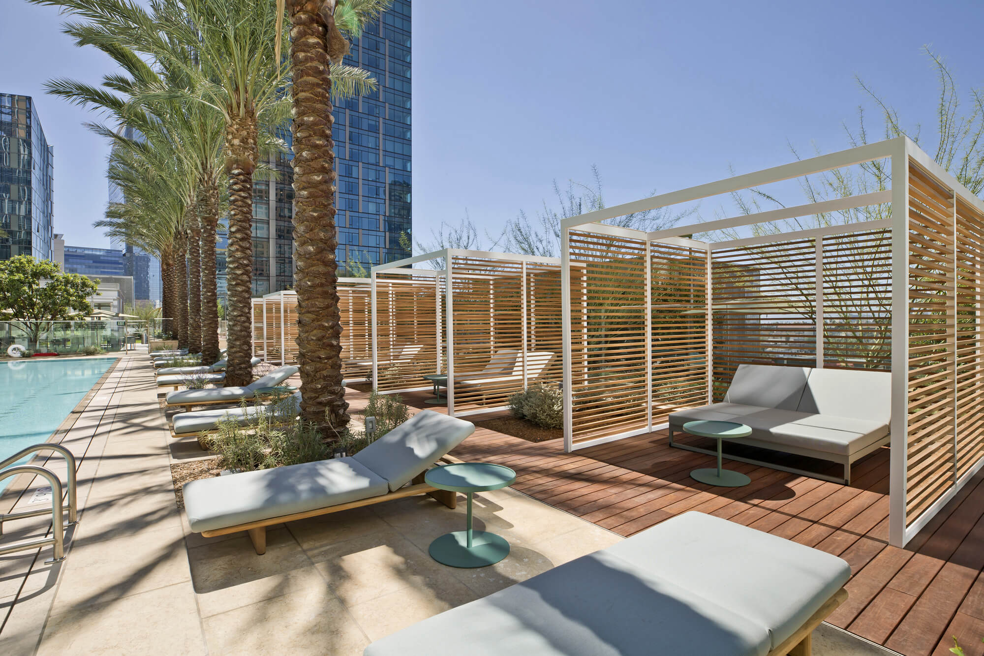 THEA Cabana poolside seating