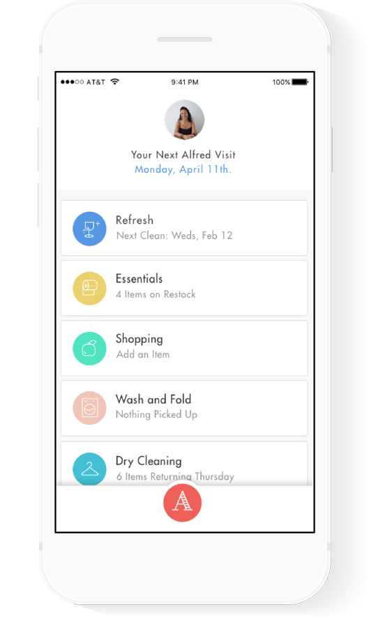 Alfred App on mobile phone